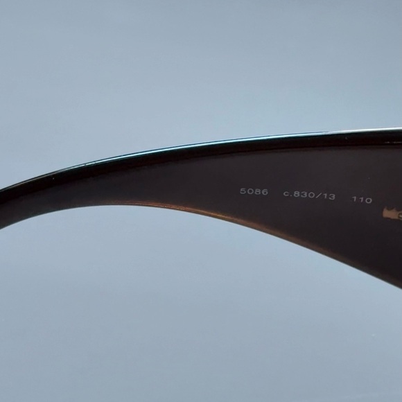 Chanel brown gold vintage iconic oversized Victoria Beckham shield sunglasses - Picture 14 of 14